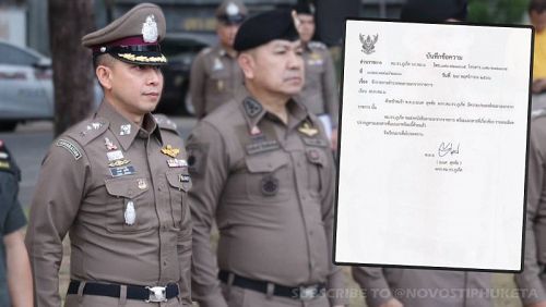 Полковник Тханет Сукчай вместо перевода в Хуа-Хин предпочел уйти в отставку. Коллаж: Phuket Immigration, Daily News