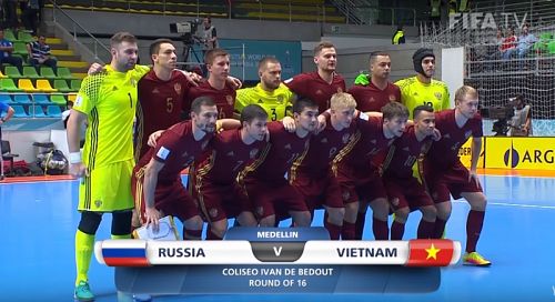Матч Россия-Вьетнам завершился со счетом 7:0. Фото: FIFA TV