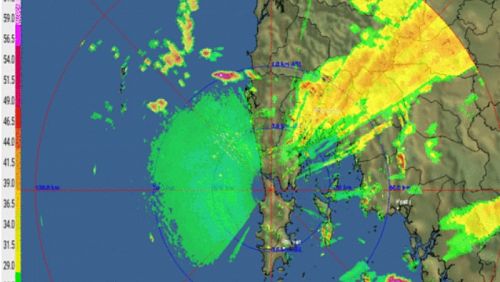 Погодный радар TMD по состоянию на 17:45 вторника, 18 июня. Фото: TMD