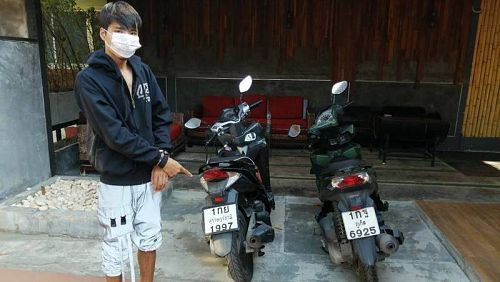 Житель Пхукета арестован за угон скутеров из Рассады и Чалонга. Фото: Полиция Пхукета