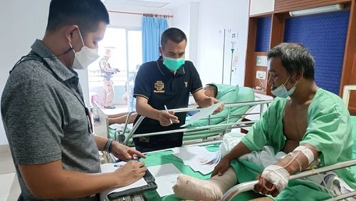 Манун Сонглерт, уроженец Накхон-Сри-Тхаммарата, в больнице после перестрелки. Фото: Полиция Пхукет-Тауна