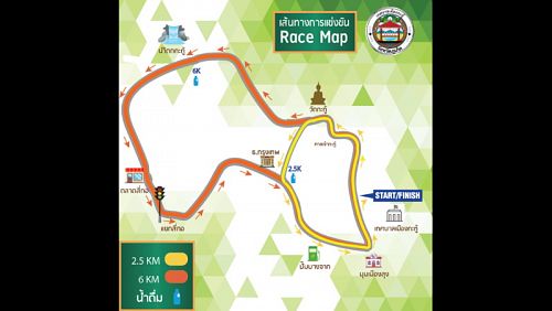 Маршруты забега на 6 км и прогулки на 2,5 км в Кату 26 августа. Изображение: Kathu Family Run 2022