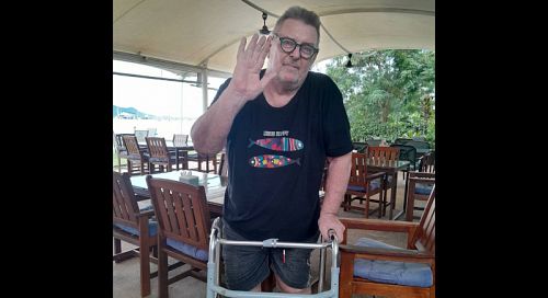 Гарет Дэвис в Phuket Yacht Club в понедельник, 14 ноября. Сейчас он ждет суда по «паре обвинений» в хранении оружия.