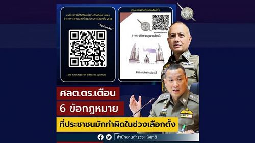 Кража бюллетеней возглавила список самых частых нарушений в день выборов в Таиланде. Фото: Royal Thai Police