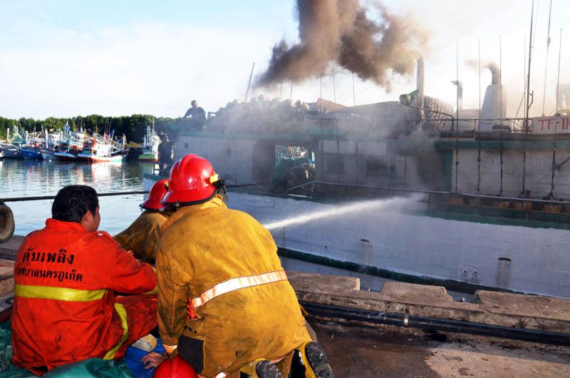 Ущерб от пожара в порту Пхукета составил миллион бат