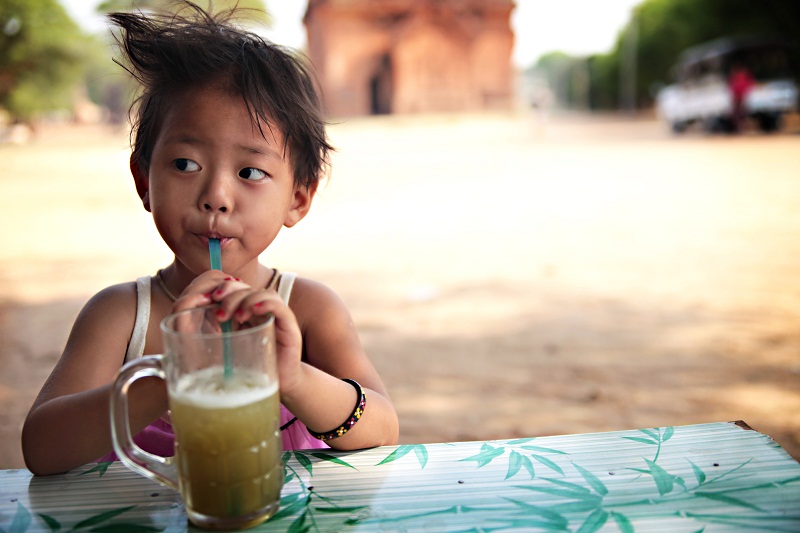 Девочка в Багане, Мьянма.