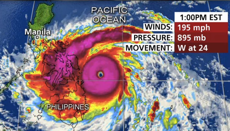 На Филиппины обрушился тайфун «Хайян»
