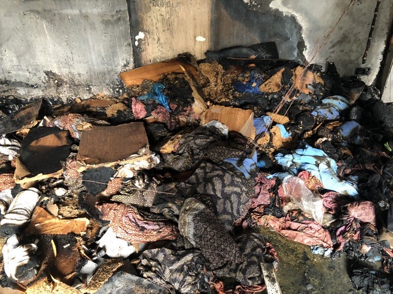 Массажный салон загорелся в Патонге утром 7 марта. Фото: DDPM Patong