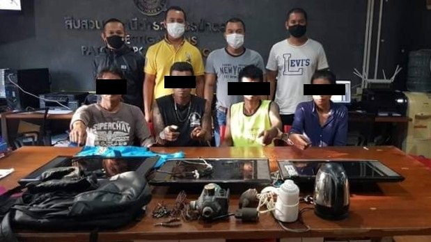 Четыре человека арестованы за кражу из закрытого отеля. Фото: Полиция Патонга