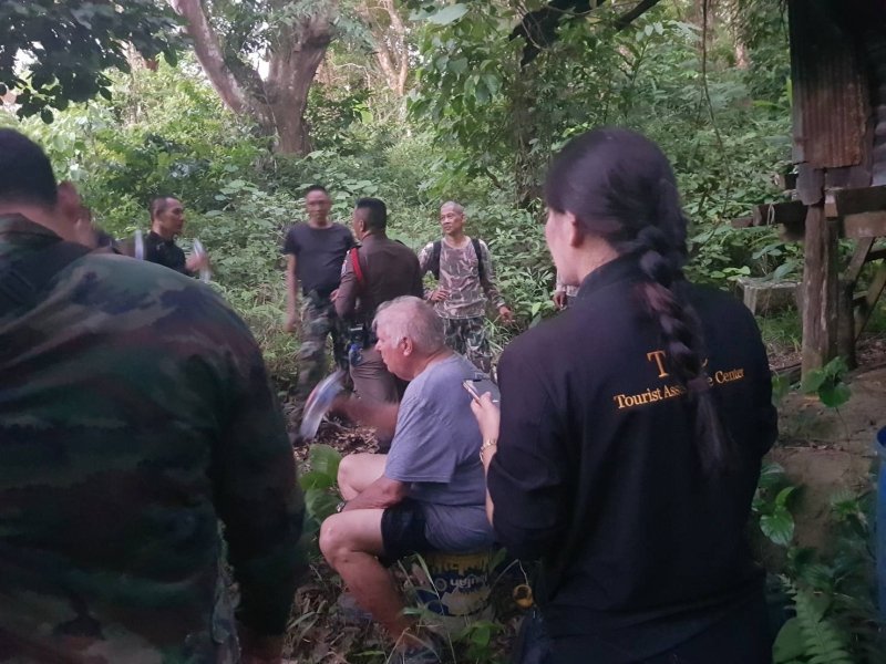Престарелый американец потерялся в джунглях на севере Пхукета. Фото: Туристическая полиция