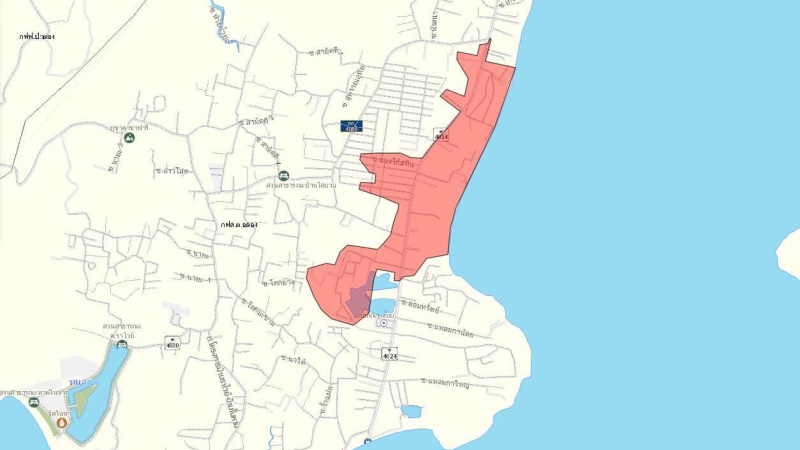 Зона отключения на карте Раваи. Изображение: РЕА