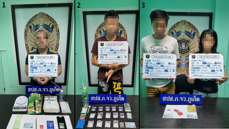 Четыре человека арестованы за хранение метамфетамина на Пхукете. Фото: Иккапоп Тхонгтуб