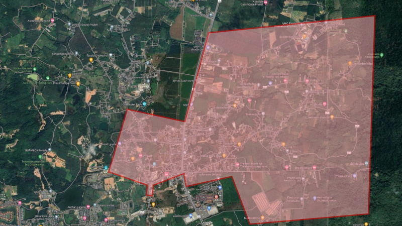 Карта зоны отключения электричества в Таланге. Изображение: РЕА