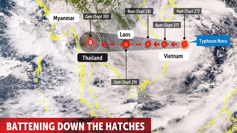 Таиланд готовится к приходу тайфуна Нору