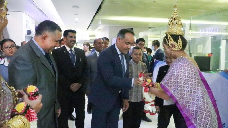 На борту первого рейса Oman Air на Пхукет прибыли всего 162 пассажира, но граждане Омана по прибытиям на остров занимают в ноябре 23 место. Фото: Phuket Info Center