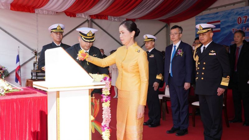 Церемония присвоения имени HTMS Chang в Китае. Фото: Royal Thai Navy