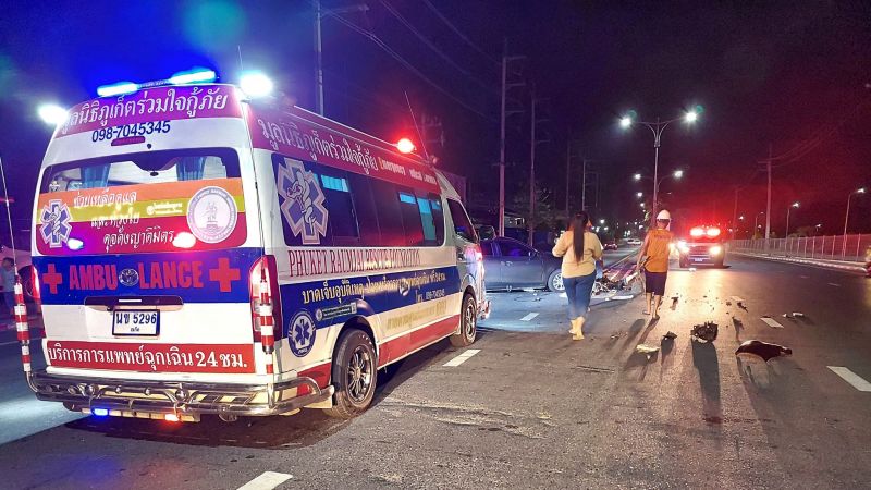 Авария на Chao Fa Suan Luang Rd. Фото: Ruamjai Foundation