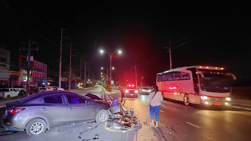 Авария на Chao Fa Suan Luang Rd. Фото: Ruamjai Foundation
