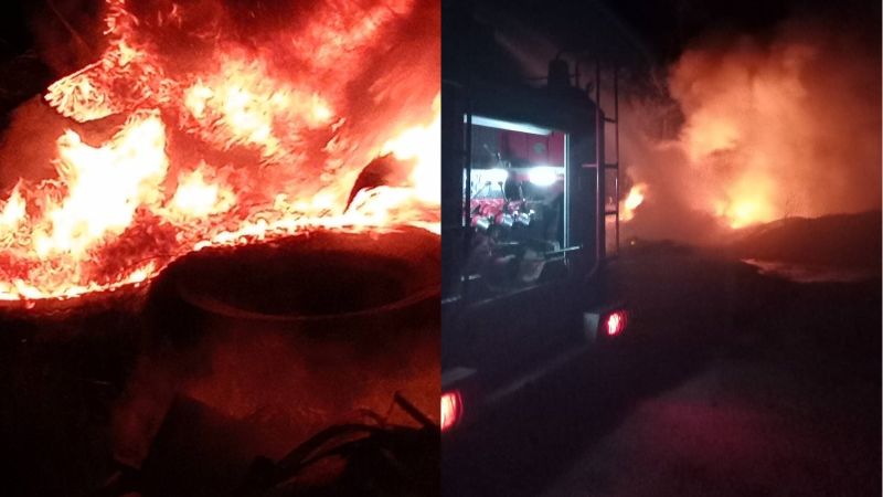 Пожар в Паклоке вечером 15 марта. Фото: Муниципалитет Паклока