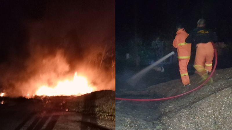 Пожар в Паклоке вечером 15 марта. Фото: Муниципалитет Паклока