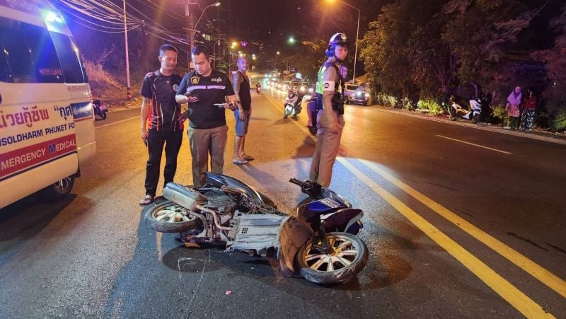 Авария с одним погибшим и одним пострадавших произошла на трассе Патонг-Камала. Фото: Иккапоп Тхонгтуб