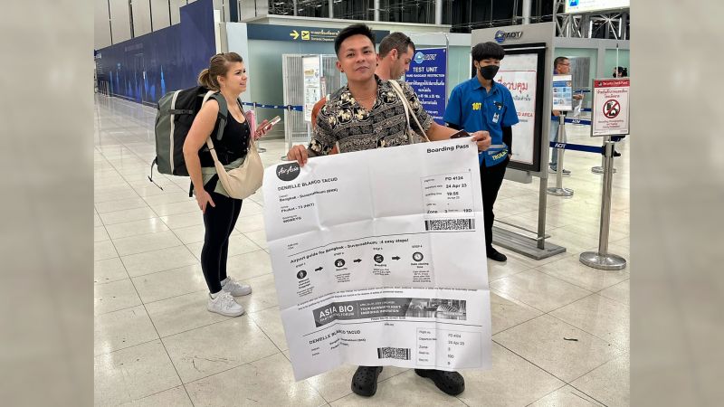 Филиппинец подготовил к рейсу на Пхукет посадочный талон метр на метр