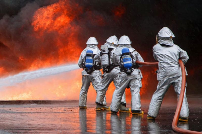 Пожарные учения в пхукетском аэропорту 31 мая. Фото: AOT Phuket